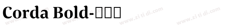 Corda Bold字体转换